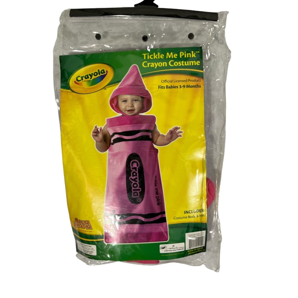 Crayola Tickle Me Pink Crayon Costume Size 3-9months